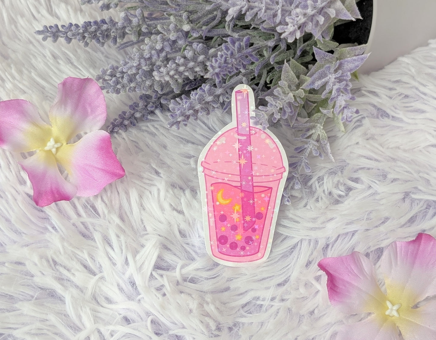 Pink Boba Sticker