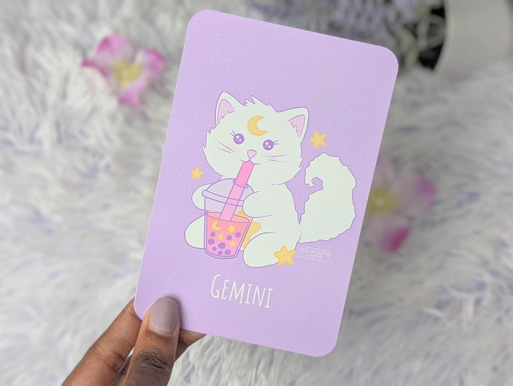 Gemini Nima Boba Art Print - IllustratingChristy