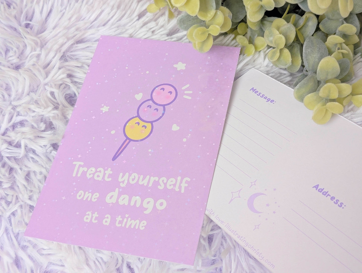 Treat Yourself To Dango Postcard - IllustratingChristy
