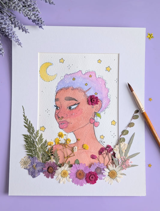 Cherry Earrings - Original Watercolor