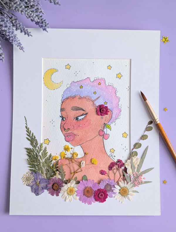 Cherry Earrings - Original Watercolor