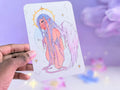 Starlight Angel Watercolor Art Print - IllustratingChristy