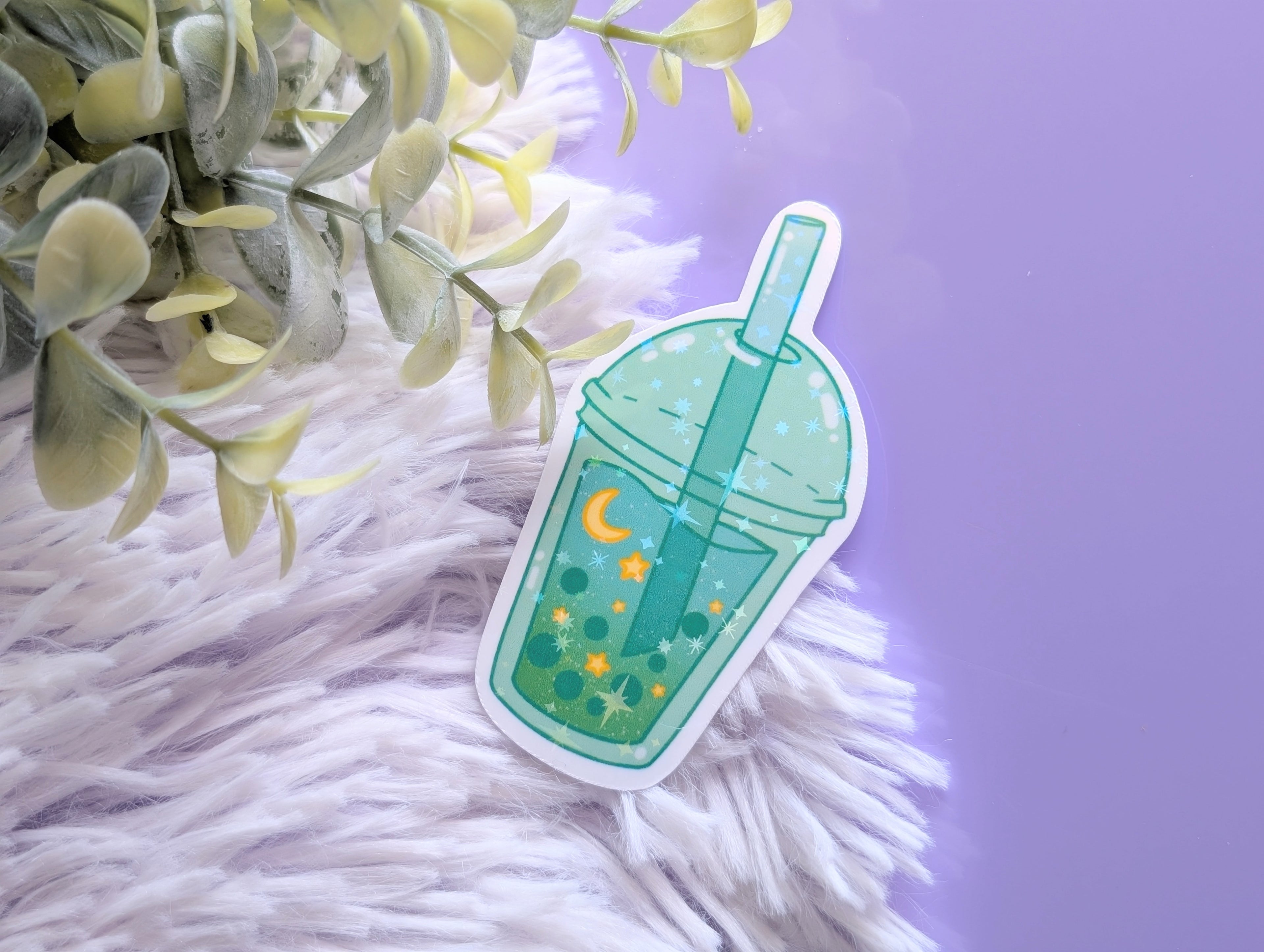 Green Boba Sticker