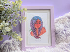 Lavender Braids Watercolor Art Print