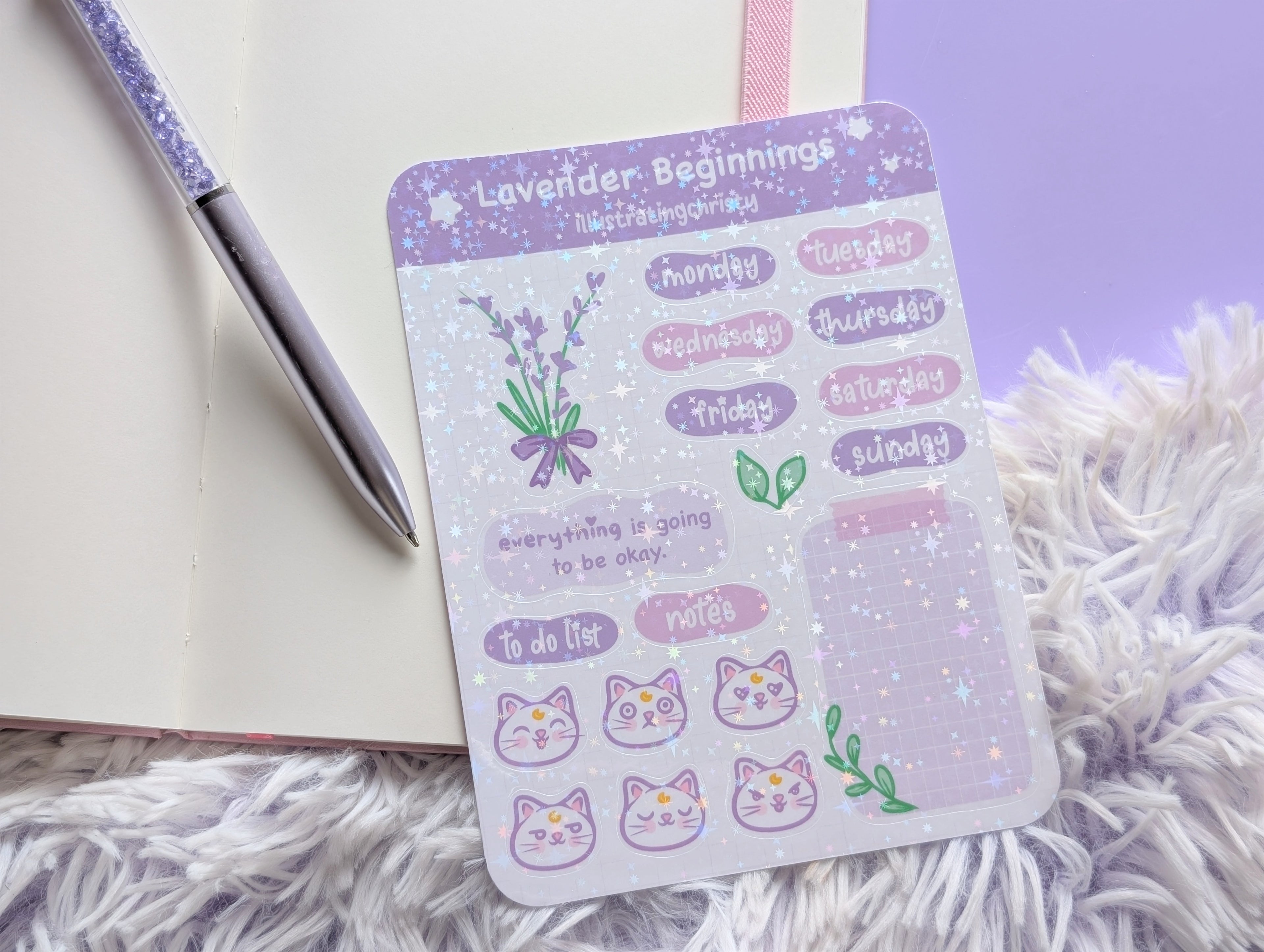 Lavender Planner Sticker Sheet