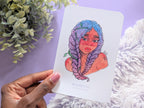 Lavender Braids Watercolor Art Print