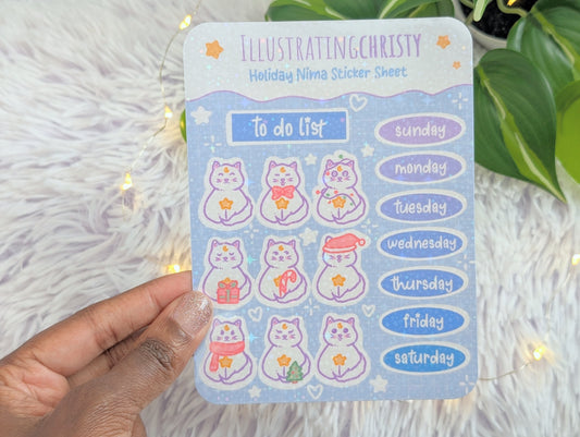 Nima Holiday Planner Sticker Sheet
