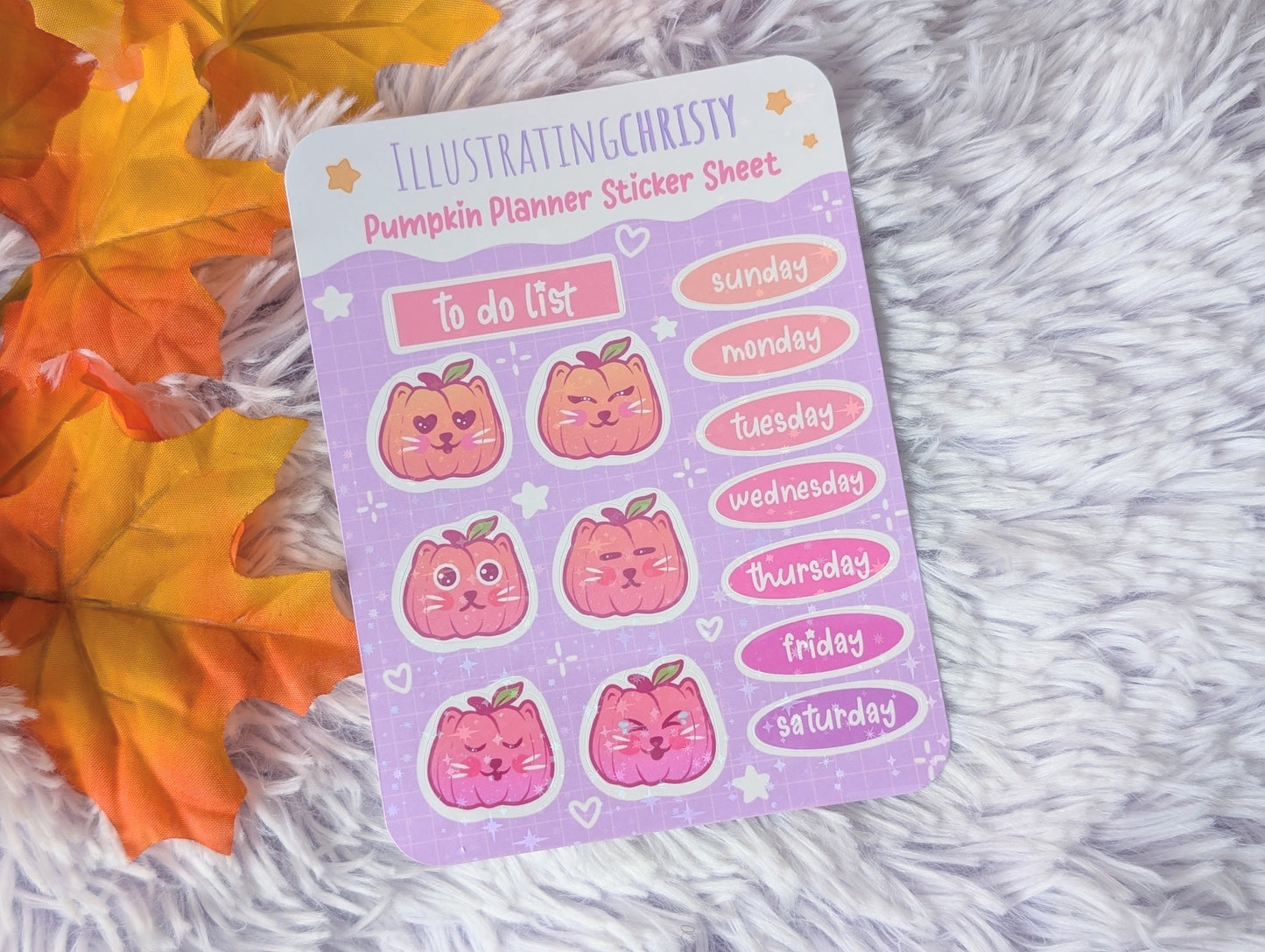 Pumpkin Mood Planner Sticker Sheet