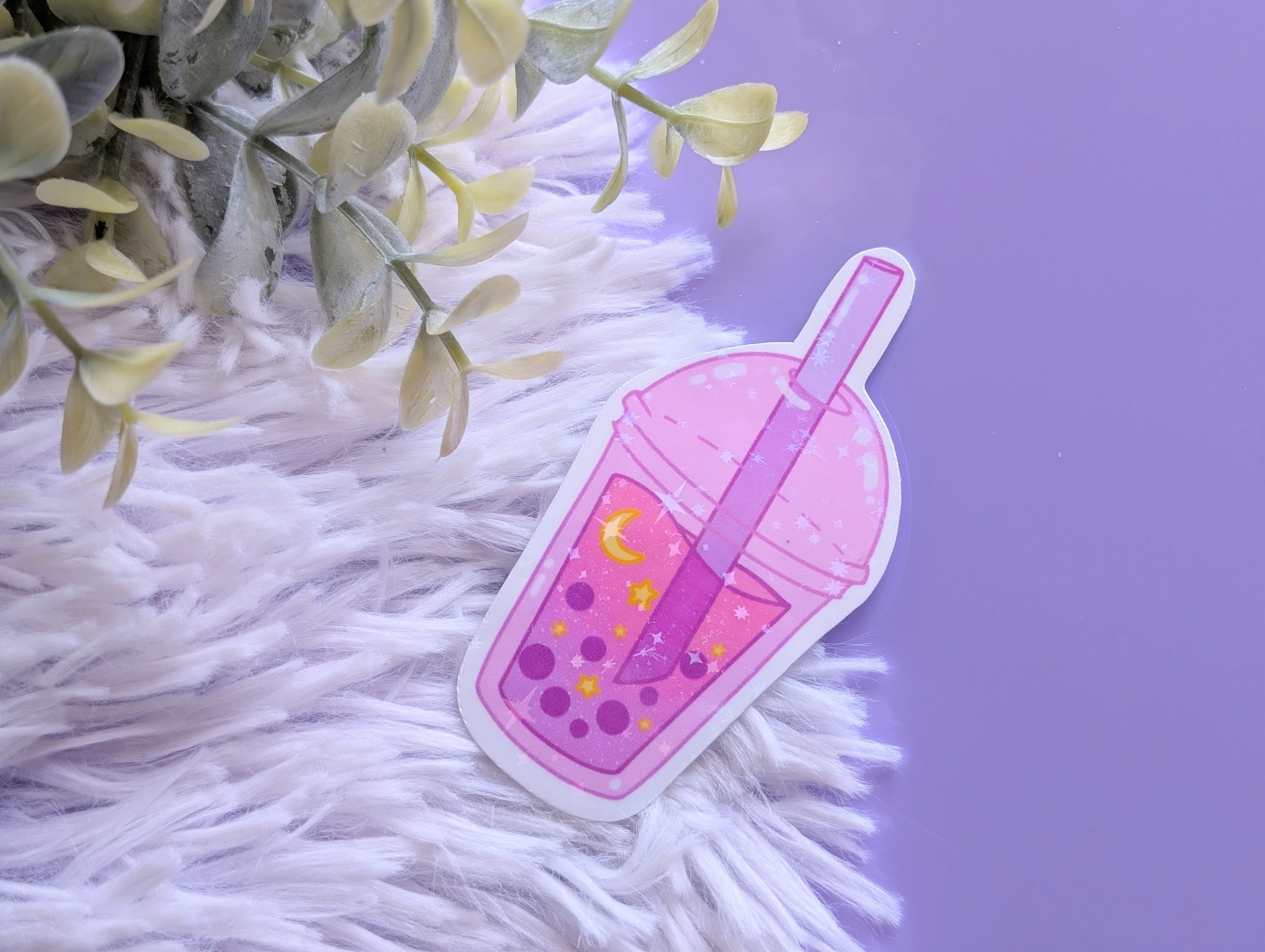 Pink Boba Sticker