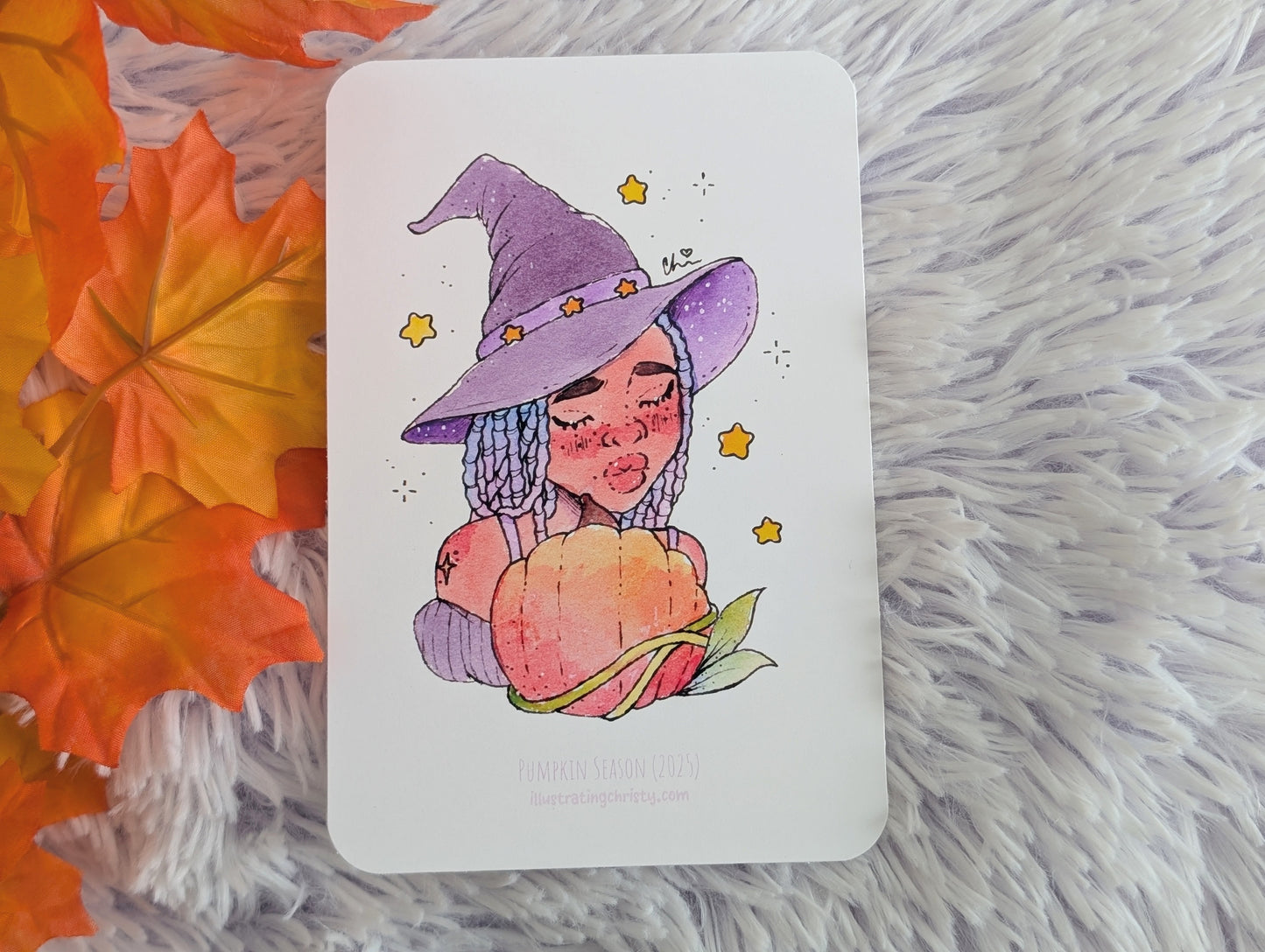 Pumpkin Season Watercolor Art Print