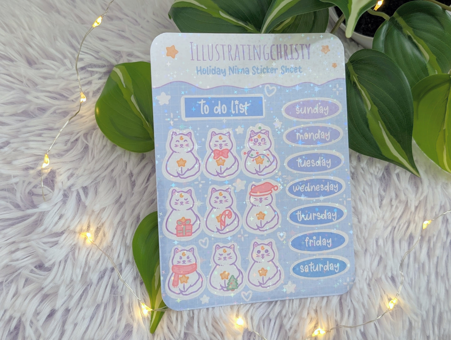 Nima Holiday Planner Sticker Sheet