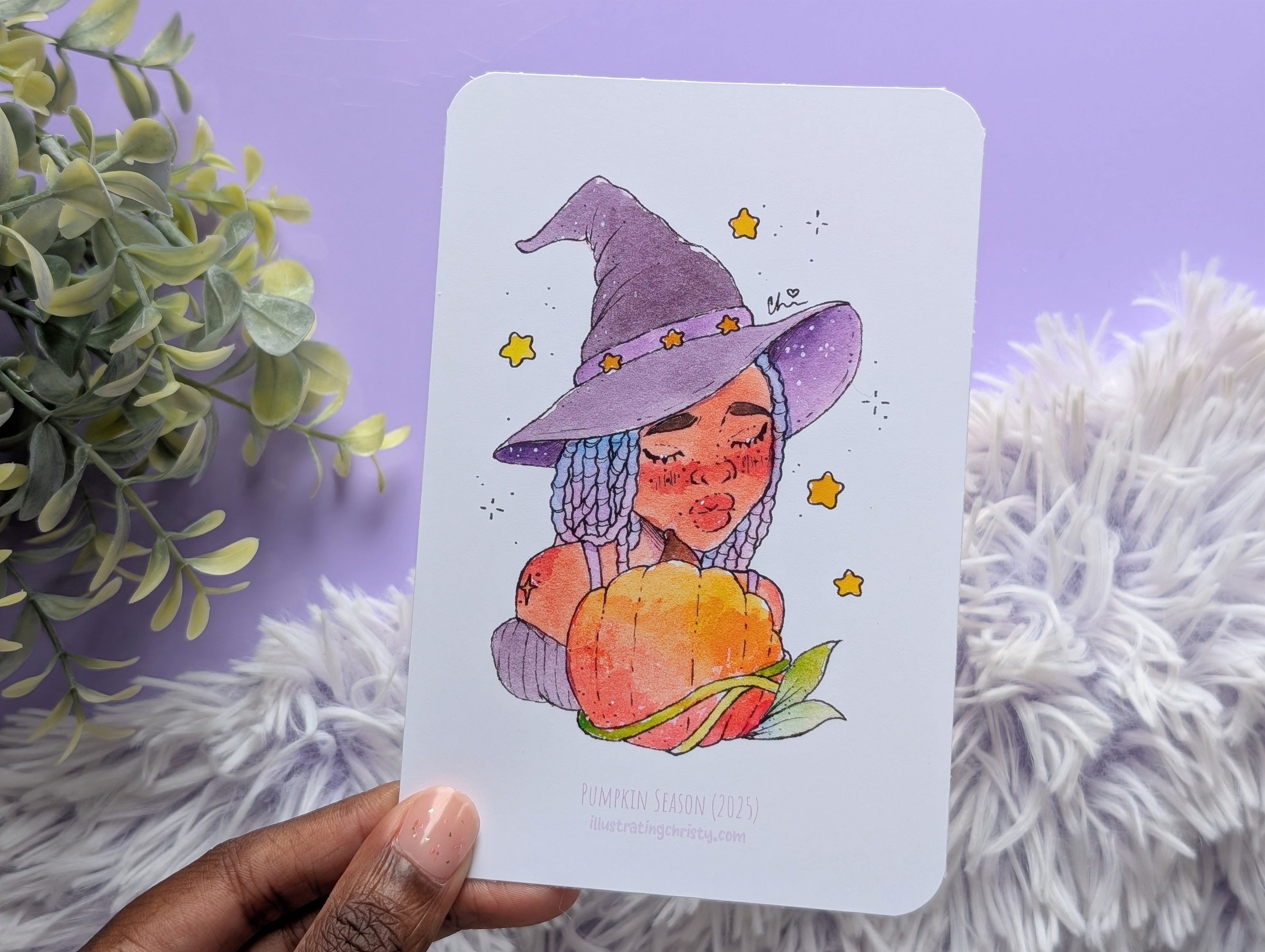 Pumpkin Season Watercolor Art Print