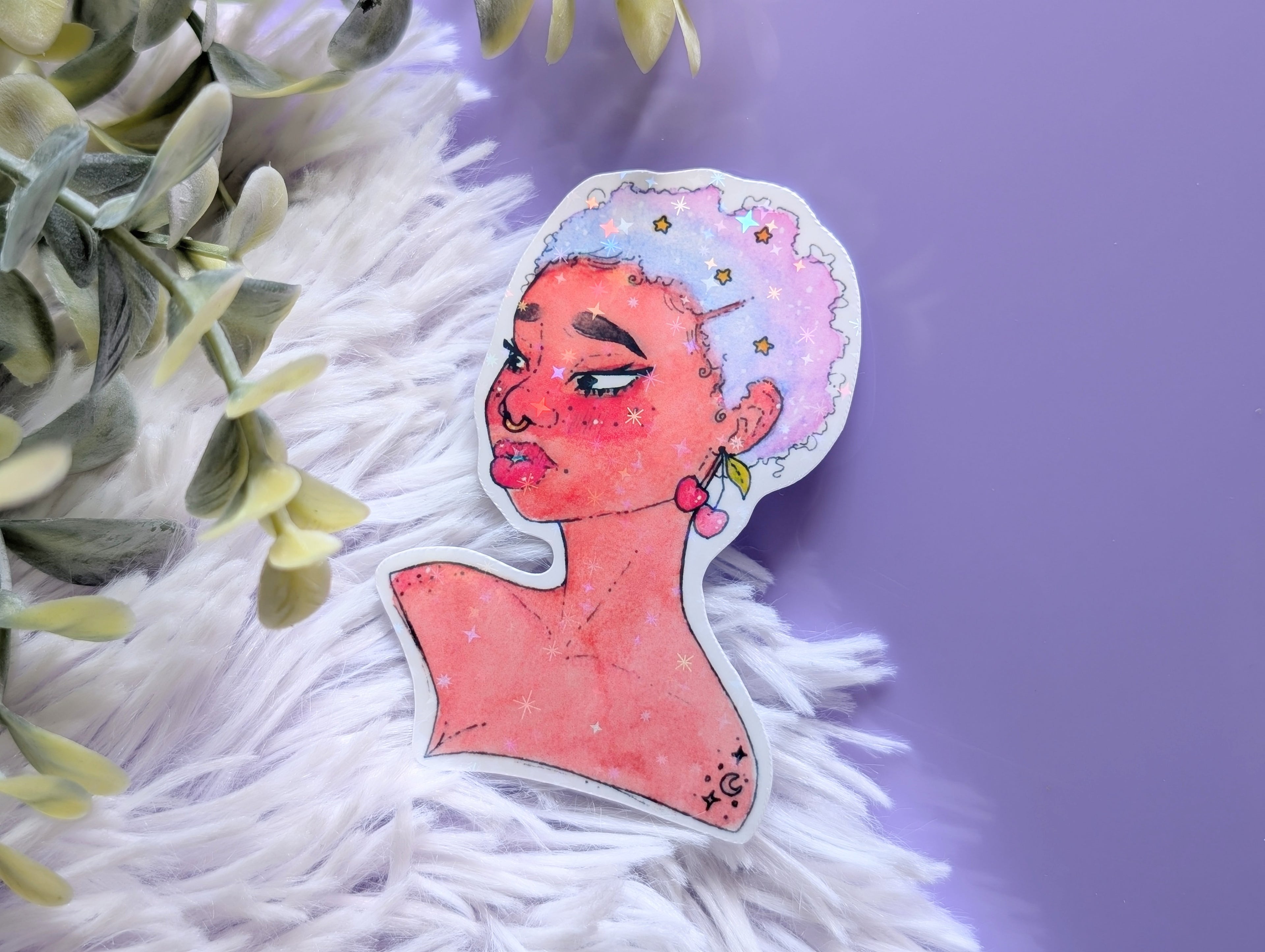 Phoebe Cherry Earring Sticker