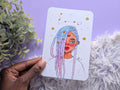 Moon in Pisces Watercolor Art Print
