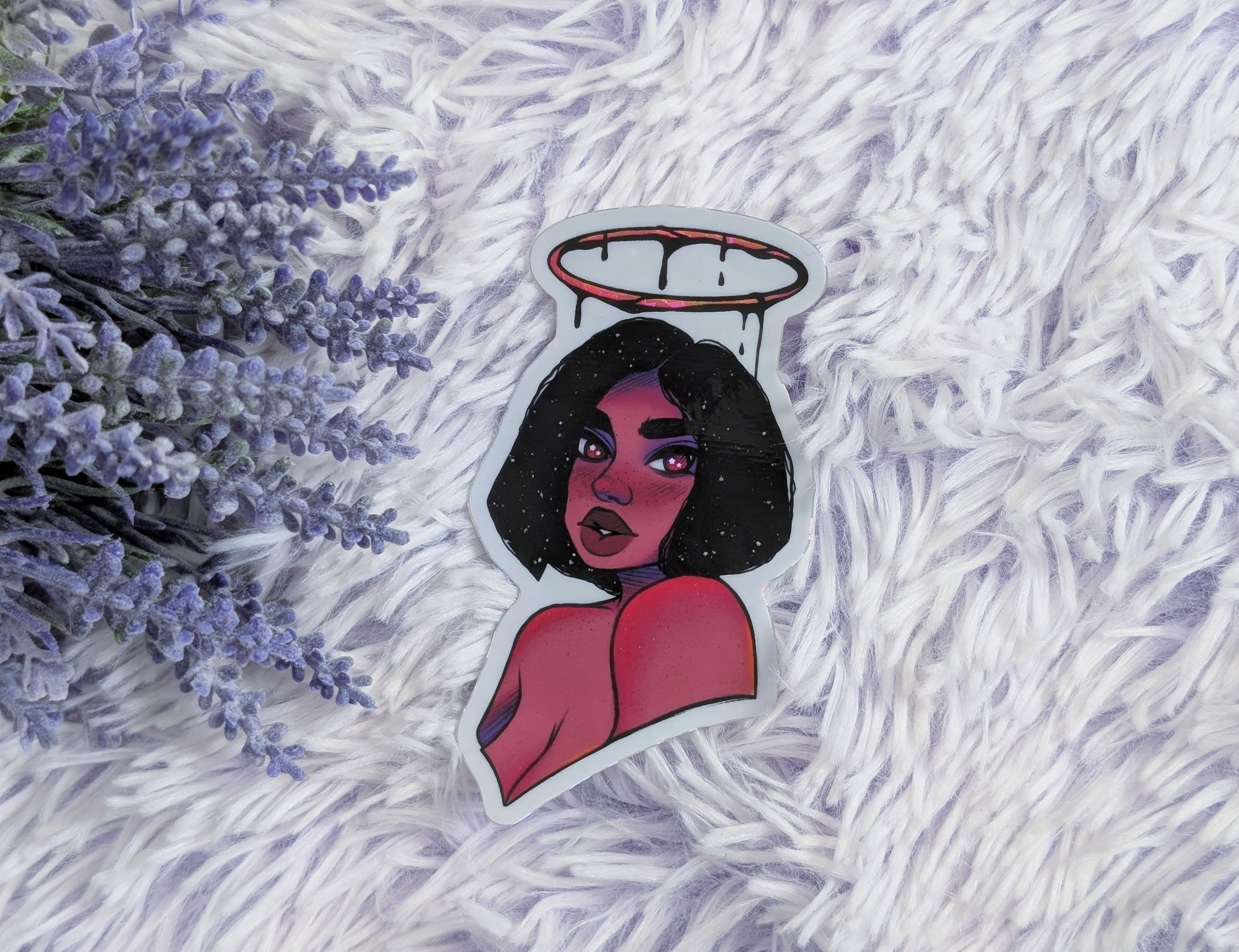 Halo Girl Sticker
