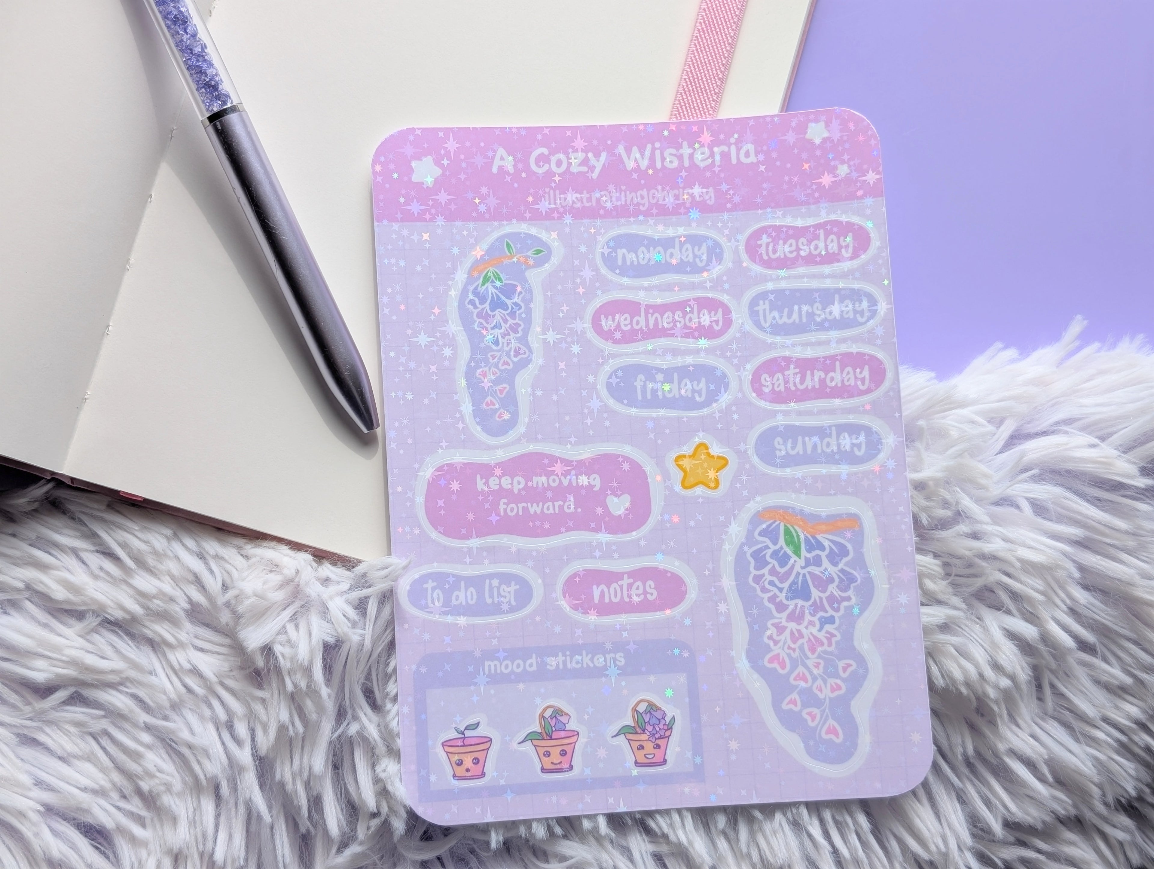 Wisteria Planner Sticker Sheet