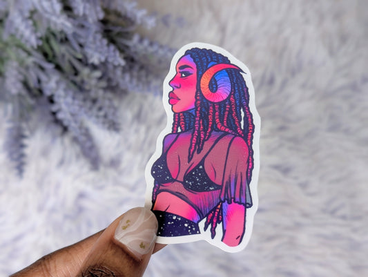 Rainbow Horns Sticker