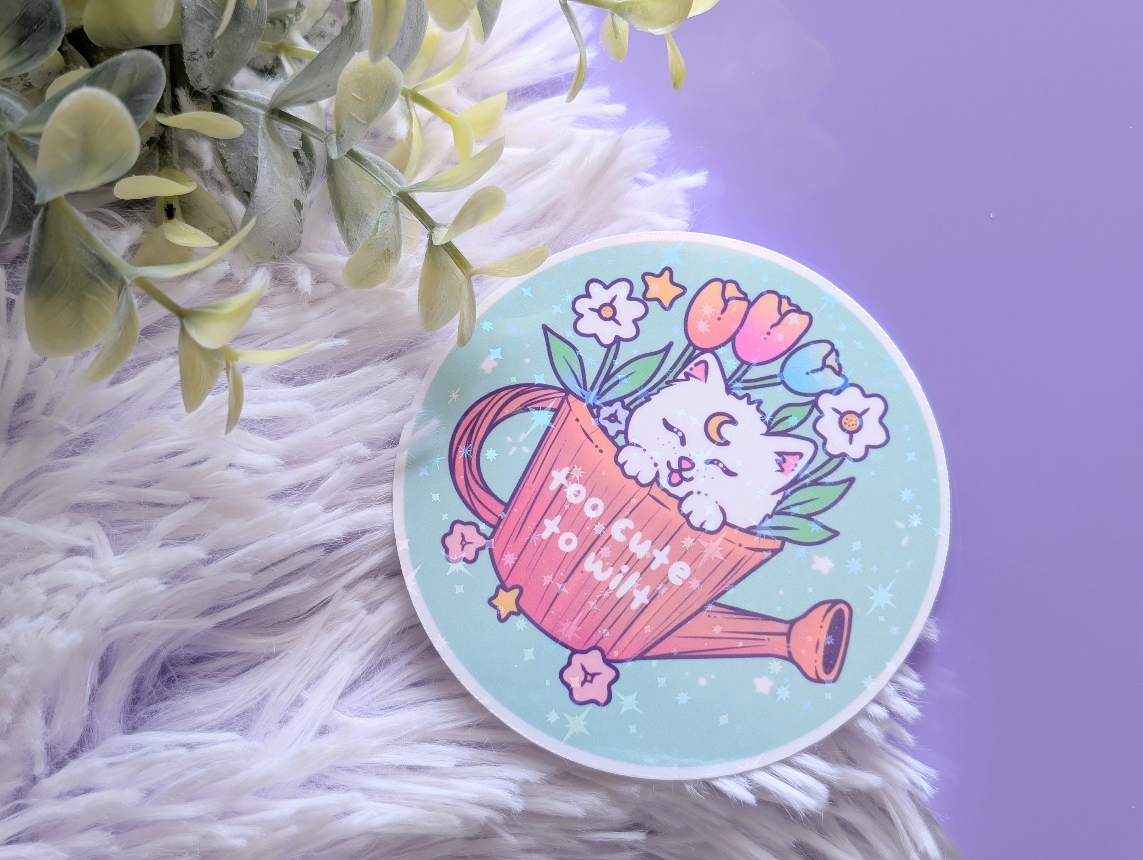Too Cute To Wilt Sticker