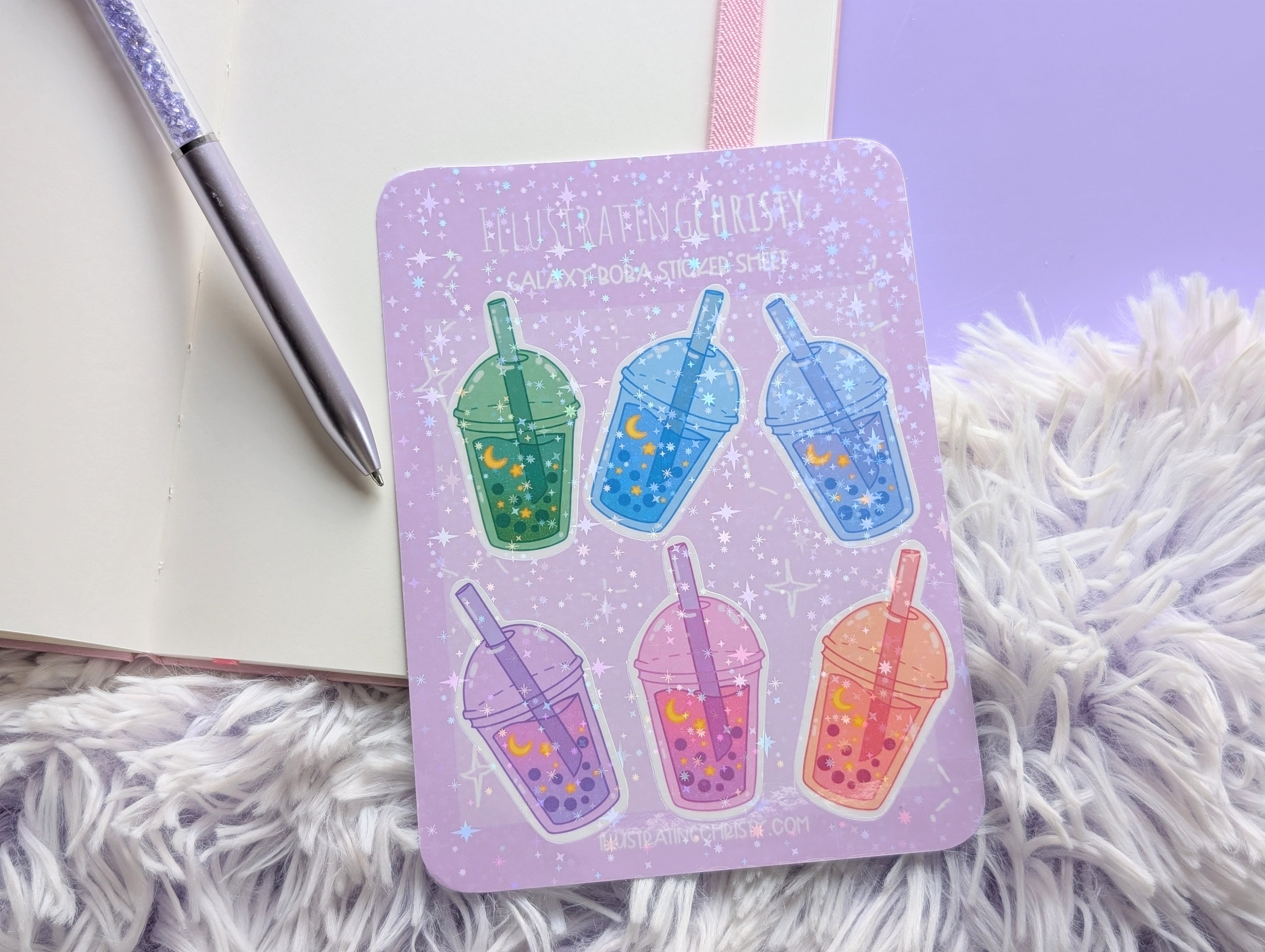Boba Galaxy Sticker Sheet
