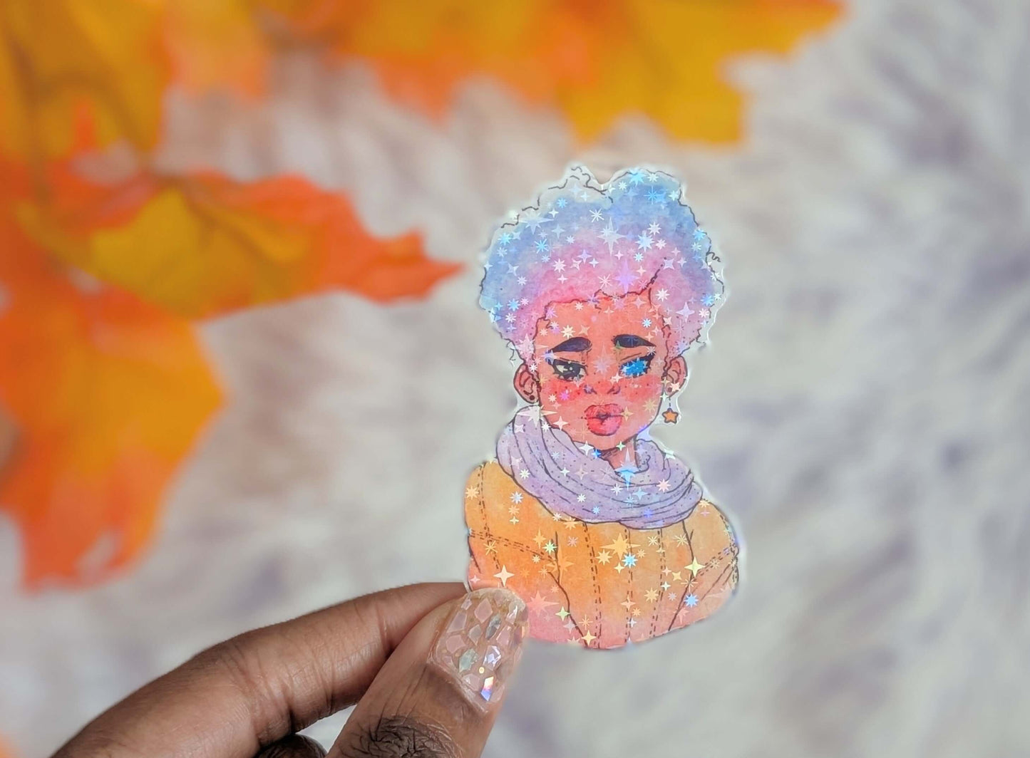 Phoebe Scarf Sticker