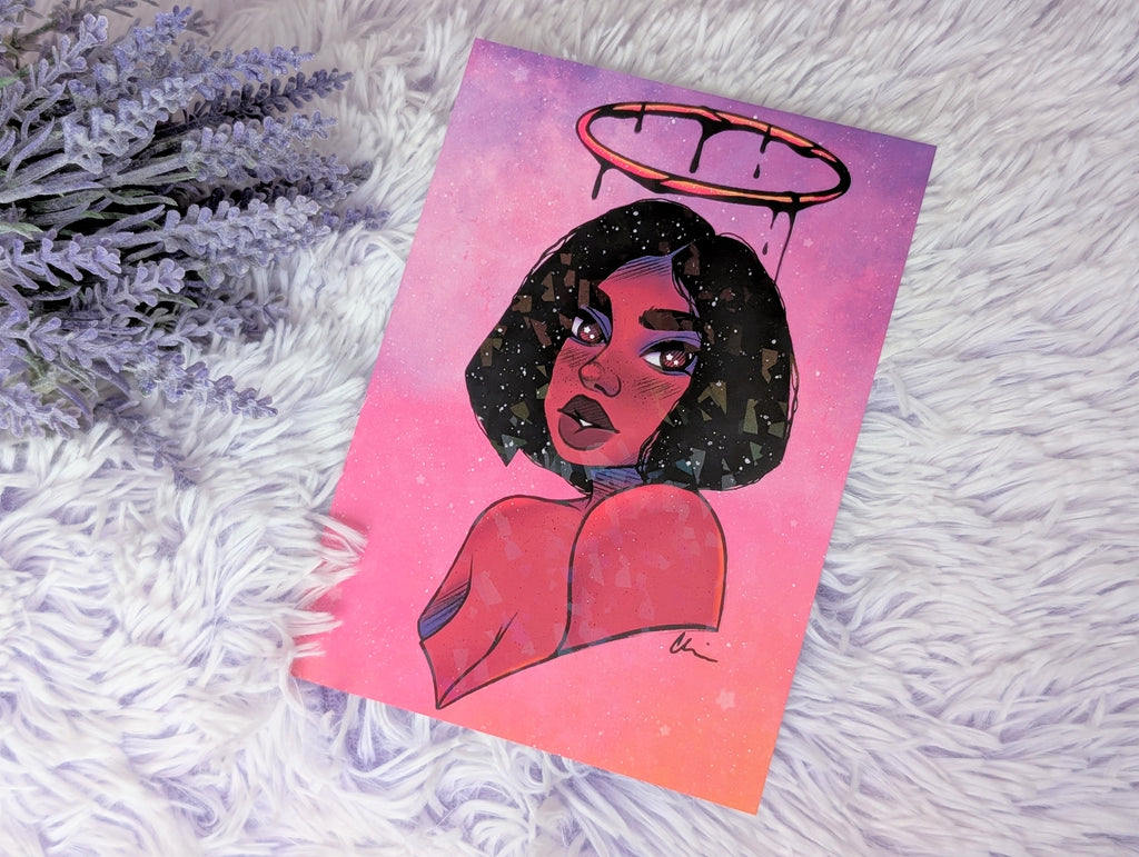 Halo Girl Art Print