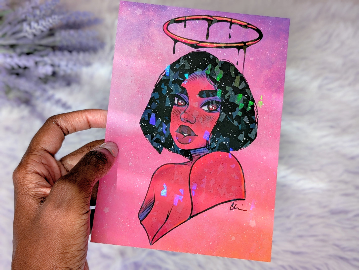 Halo Girl Art Print