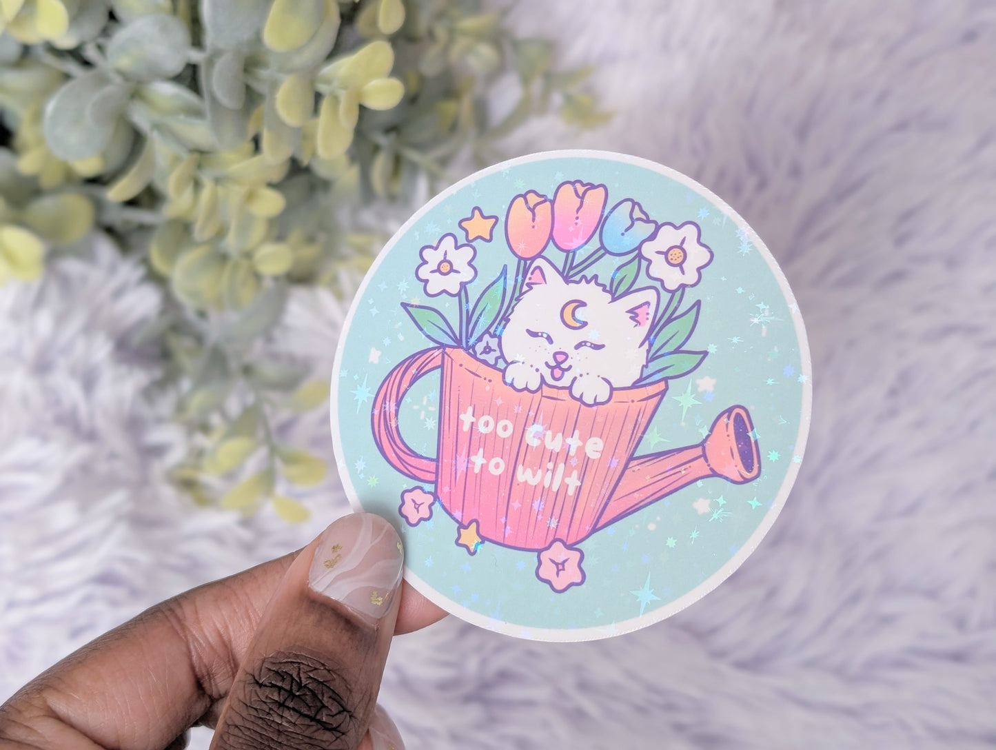 Too Cute To Wilt Sticker